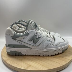 Womens New Balance 550 Sneakers Size 9 Shoes White Juniper Grey Preowned